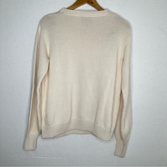 C WONDER by Christian Siriano Runway Sweater Floral Knit Pullover Cotton S - Picture 5 of 8